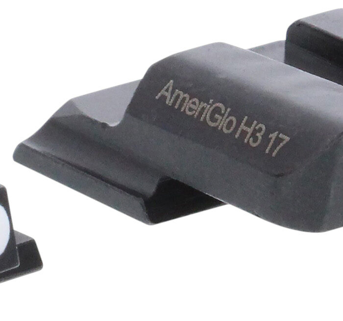 AmeriGlo SW145 Classic Tritium Set for Smith & Wesson M&P Shield  Green Tritium White Outline Front Sight-Green Tritium White Outline Rear Sight