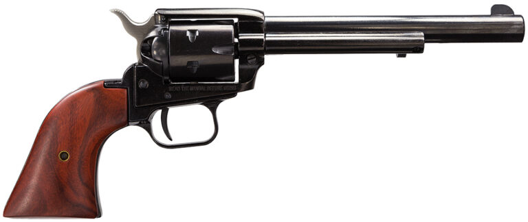 Heritage Mfg RR22MB6 Rough Rider  22 LR 22 WMR 6 Shot, 6.50" Black Steel Barrel, Black Zinc Alloy Frame, Black Cylinder, Cocobolo Grip, Hammer/Thumb Safety, Exposed Hammer