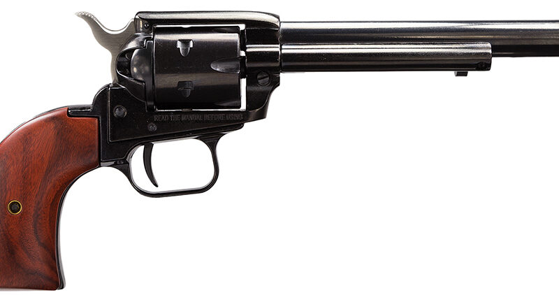 Heritage Mfg RR22MB6 Rough Rider  22 LR 22 WMR 6 Shot, 6.50" Black Steel Barrel, Black Zinc Alloy Frame, Black Cylinder, Cocobolo Grip, Hammer/Thumb Safety, Exposed Hammer
