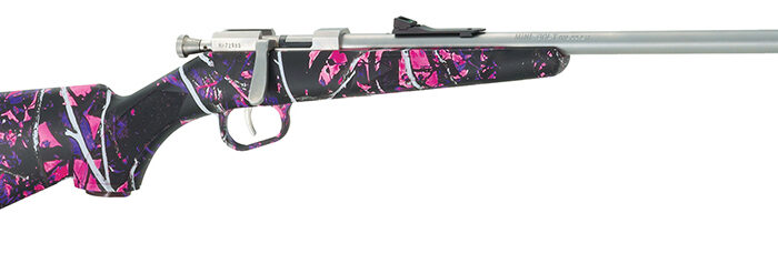 Henry H005MG Mini Bolt Youth 22 Short/ 22 Long/ 22 LR 1rd  16.25" Matte Stainless Barrel & Receiver, Muddy Girl Synthetic Stock Right Hand