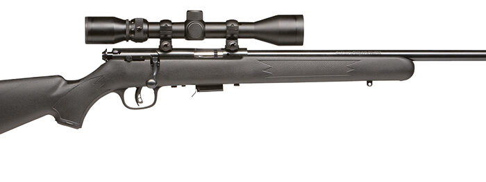 Savage Arms 91806 93 FXP Full Size 22 WMR 5+1 21" Matte Black Sporter Barrel, Matte Black Drilled & Tapped Carbon Steel Receiver, Matte Black Fixed Synthetic Stock, 3-9x40mm Duplex, Right Hand