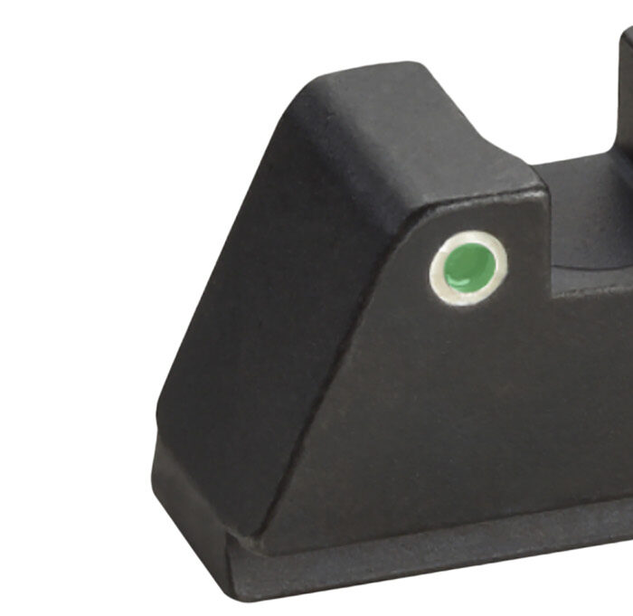 AmeriGlo GL329 Optic Compatible Sight Set for Glock  XL Tall Green Tritium White Outline Front Sight-Green Tritium White Outline Rear Sight