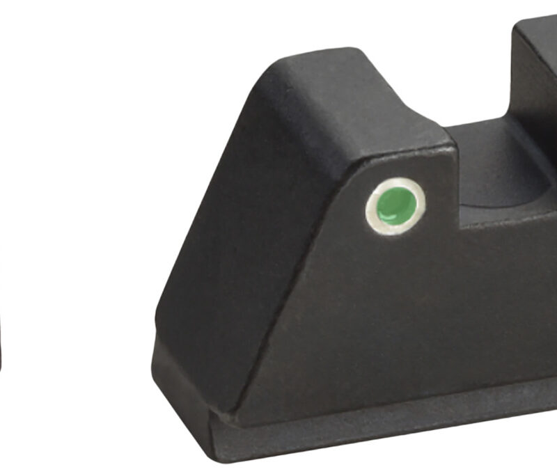 AmeriGlo GL329 Optic Compatible Sight Set for Glock  XL Tall Green Tritium White Outline Front Sight-Green Tritium White Outline Rear Sight