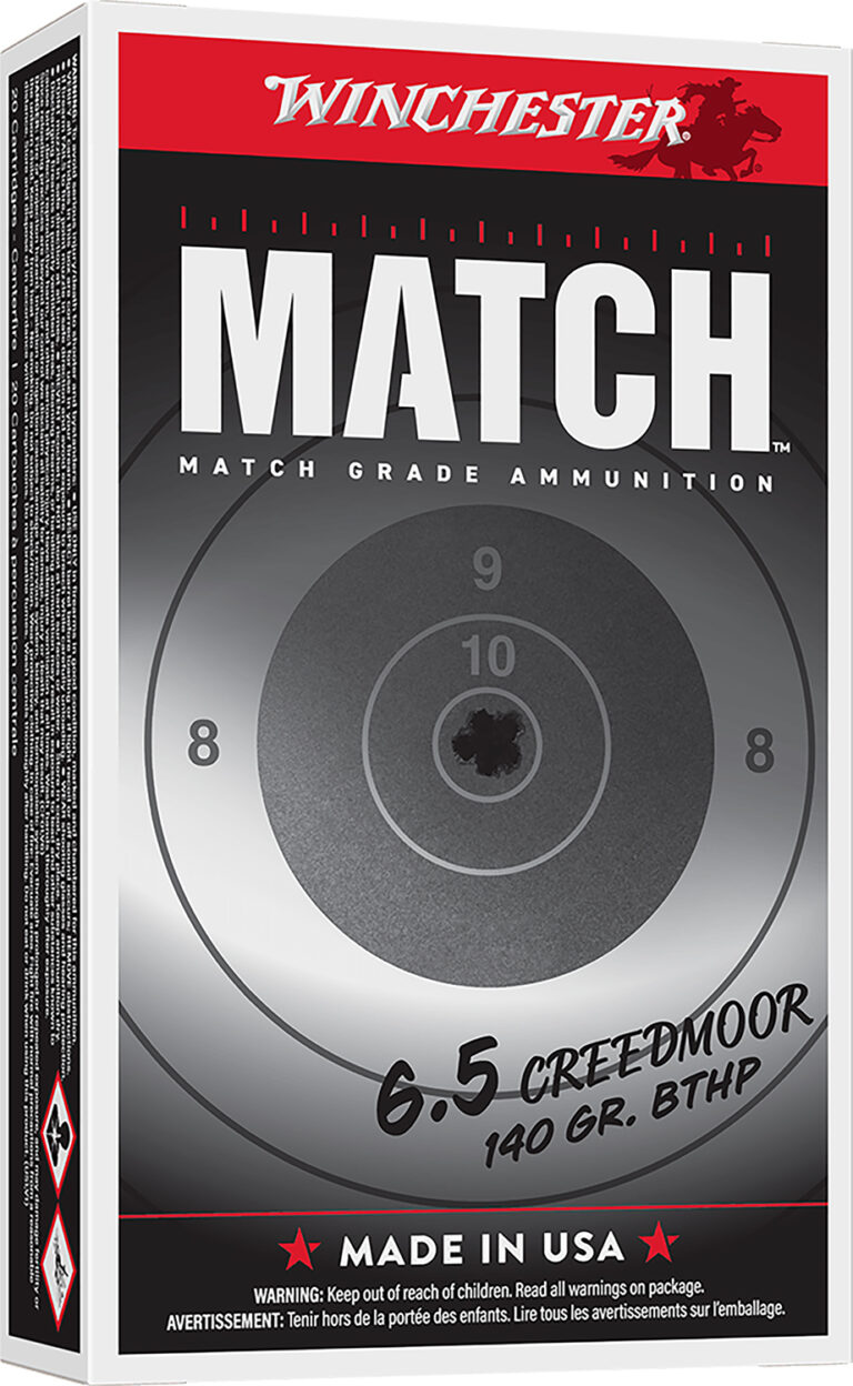 Winchester Ammo S65CM Match  6.5Creedmoor 140gr Sierra MatchKing BTHP 20 Per Box/10 Case
