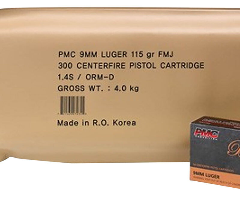 PMC 9ABP Bronze Battle Pack 9mmLuger 115gr Full Metal Jacket 300 Per Box/3 Case