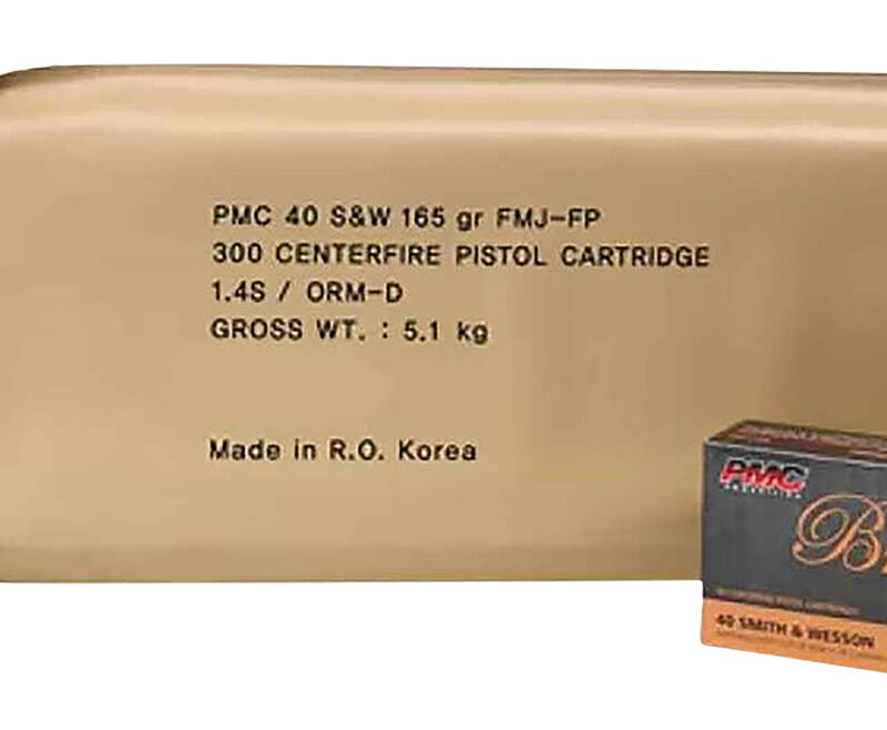 PMC 40DBP Bronze Battle Pack 40S&W 165gr Full Metal Jacket 300 Per Box/3 Case