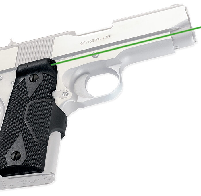Crimson Trace 0141101 LG-404G Front Activation Green Lasergrips  Black 1911 Compact