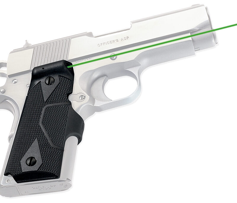 Crimson Trace 0141101 LG-404G Front Activation Green Lasergrips  Black 1911 Compact