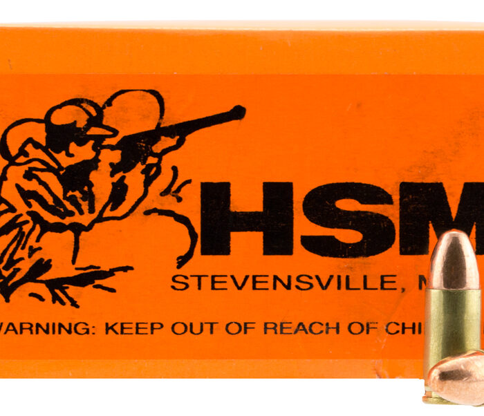 HSM 9MM4R Training  9mm Luger 124 gr Full Metal Jacket 50 Per Box/ 20 Case
