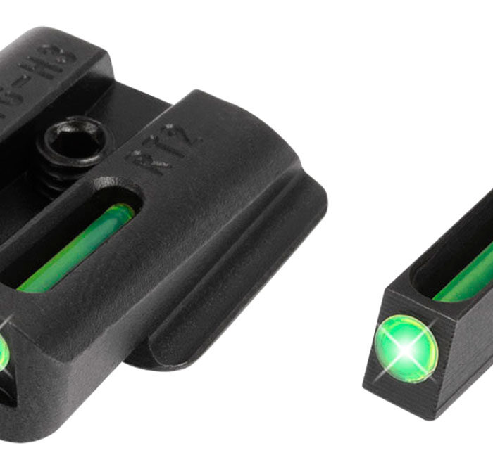 TruGlo TG131RT2 TFO  Green/Tritium/Fiber Optic Front Sight-Green/Tritium/Fiber Optic Rear Sight Ruger LC9/9S/380