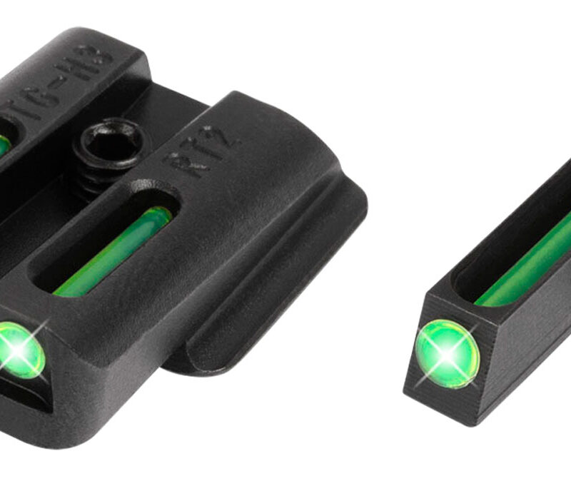 TruGlo TG131RT2 TFO  Green/Tritium/Fiber Optic Front Sight-Green/Tritium/Fiber Optic Rear Sight Ruger LC9/9S/380
