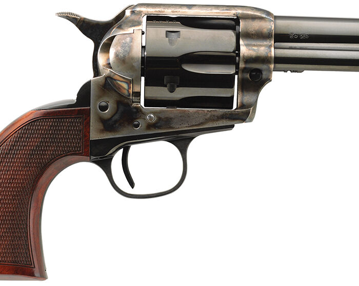 Taylors & Company 4201DE Runnin Iron Deluxe 45 Colt (LC) 6rd 3.50" Blued Cylinder & Barrel Color Case Hardened Steel Frame Checkered Walnut Grip (Taylor Tuned)