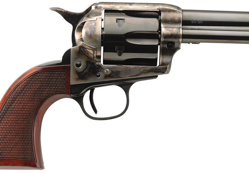 Taylors & Company 4201DE Runnin Iron Deluxe 45 Colt (LC) 6rd 3.50" Blued Cylinder & Barrel Color Case Hardened Steel Frame Checkered Walnut Grip (Taylor Tuned)