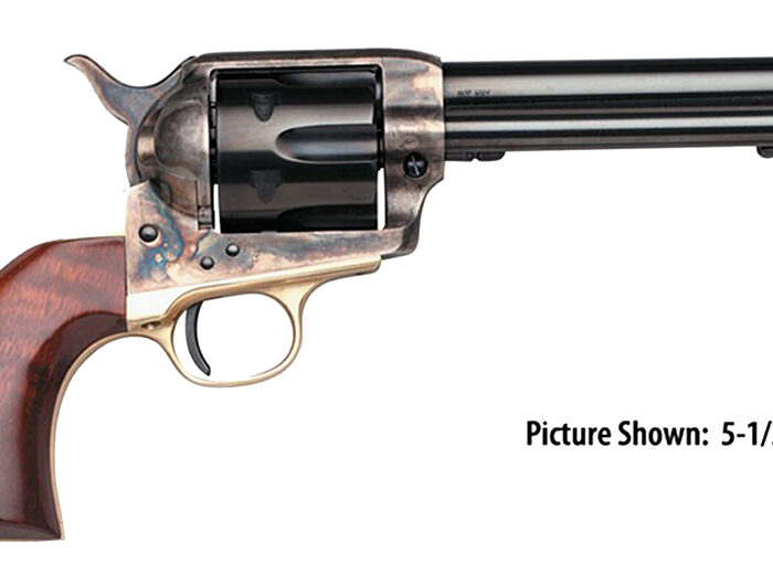 Taylors & Company 550835 Ranch Hand  45 Colt (LC) Caliber with 4.75" Blued Finish Barrel, 6rd Capacity Blued Finish Cylinder, Color Case Hardened Finish Steel Frame & Walnut Grip