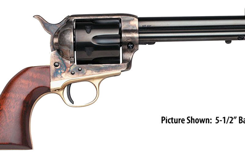 Taylors & Company 550835 Ranch Hand  45 Colt (LC) Caliber with 4.75" Blued Finish Barrel, 6rd Capacity Blued Finish Cylinder, Color Case Hardened Finish Steel Frame & Walnut Grip