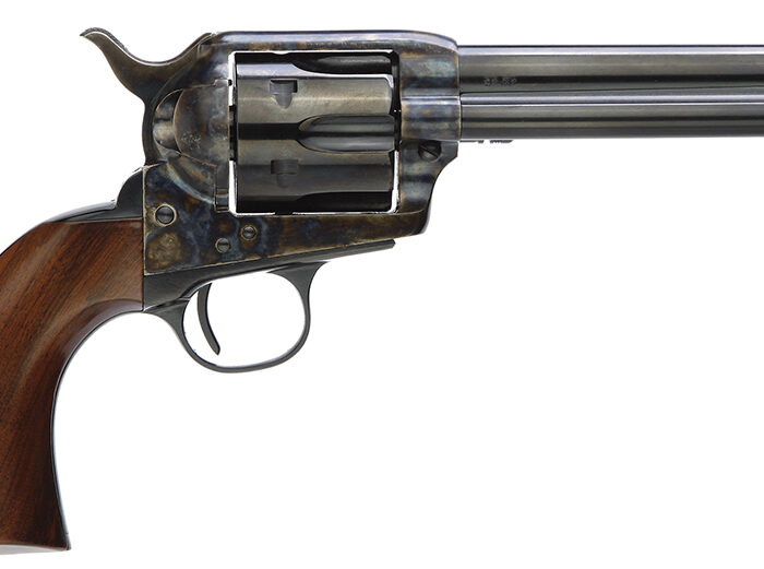 Taylors & Company 5001DE 1873 Gunfighter Deluxe 45 Colt (LC) 6rd 5.50" Blued Cylinder & Barrel Color Case Hardened Steel Frame Walnut Army Size Grip (Taylor Tuned)