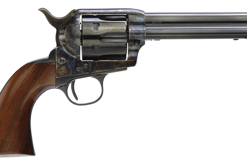 Taylors & Company 5001DE 1873 Gunfighter Deluxe 45 Colt (LC) 6rd 5.50" Blued Cylinder & Barrel Color Case Hardened Steel Frame Walnut Army Size Grip (Taylor Tuned)
