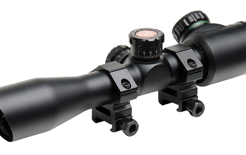 Truglo TG8504TL Tru-Brite 4x 32mm Obj 22.5 ft @ 100 yds FOV 1" Tube Black Illuminated Mil-Dot, 3 Color
