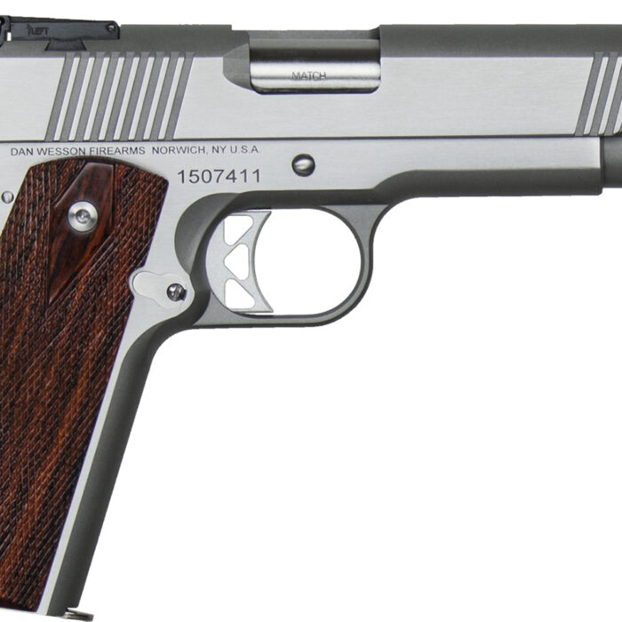 Dan Wesson 01900 Pointman Seven *CA Compliant 45 ACP 8+1 5" Stainless Steel Barrel, Brushed Stainless Steel Serrated Slide, Frame w/Beavertail, Wood Grip