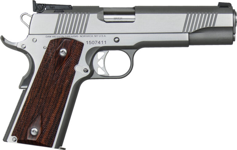 Dan Wesson 01900 Pointman Seven *CA Compliant 45 ACP 8+1 5" Stainless Steel Barrel, Brushed Stainless Steel Serrated Slide, Frame w/Beavertail, Wood Grip