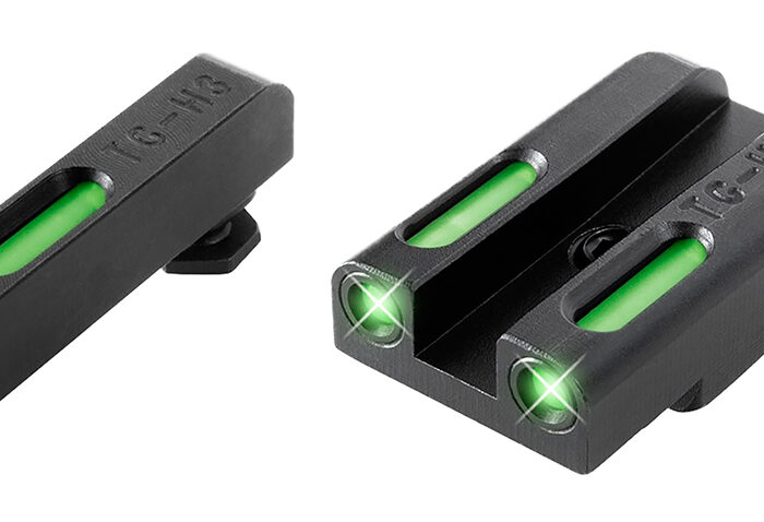 TruGlo TG13GL3A TFX  Green Fiber Optic/Tritium Front/ Green/Tritium/Fiber Optic Rear/ Black Nitride Fortress Frame, Compatible w/Most Glock Except MOS, Post Mount