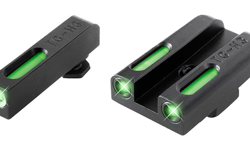 TruGlo TG13GL3A TFX  Green Fiber Optic/Tritium Front/ Green/Tritium/Fiber Optic Rear/ Black Nitride Fortress Frame, Compatible w/Most Glock Except MOS, Post Mount