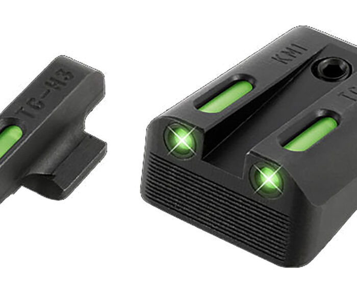 TruGlo TG13KM1A TFX  Black | Green Tritium & Fiber Optic White Outline Front Sight Green Tritium & Fiber Optic Rear Sight