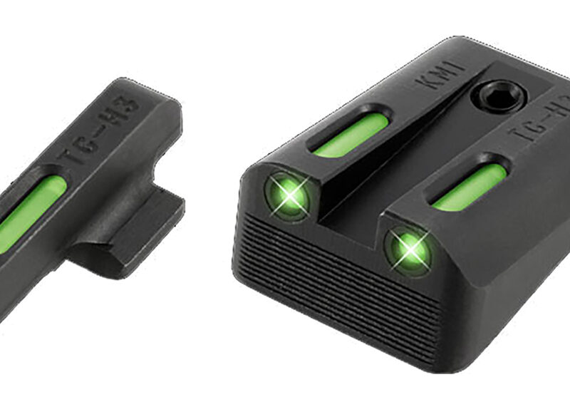 TruGlo TG13KM1A TFX  Black | Green Tritium & Fiber Optic White Outline Front Sight Green Tritium & Fiber Optic Rear Sight