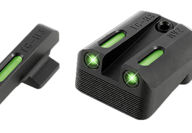 TruGlo TG13NV1A TFX  Black | Green Tritium & Fiber Optic White Outline Front Sight Green Tritium & Fiber Optic Rear Sight