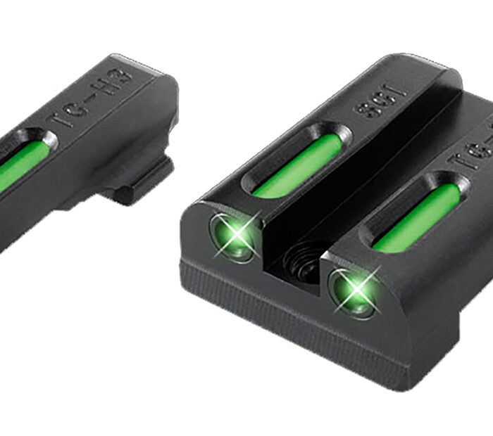 TruGlo TG13SG2A TFX  Black | Green Tritium & Fiber Optic White Outline Front Sight Green Tritium & Fiber Optic Rear Sight
