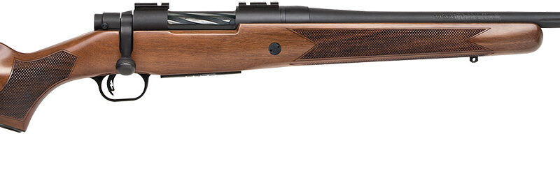 Mossberg 27835 Patriot  243 Win 5+1 22" Matte Blued Fluted Barrel, Drilled & Tapped Matte Blued Stainless Steel Receiver, Walnut Fixed Stock, Right Hand