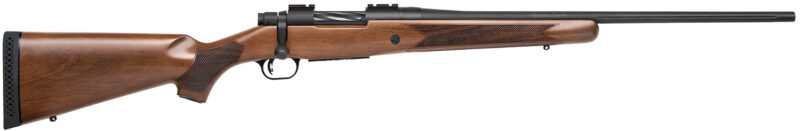 Mossberg 27849 Patriot  Full Size 7mm-08 Rem 5+1 22" Matte Blued Fluted Barrel, Drilled & Tapped Matte Blued Stainless Steel Receiver, Walnut Fixed Stock, Right Hand