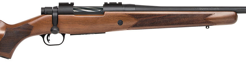 Mossberg 27849 Patriot  Full Size 7mm-08 Rem 5+1 22" Matte Blued Fluted Barrel, Drilled & Tapped Matte Blued Stainless Steel Receiver, Walnut Fixed Stock, Right Hand