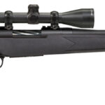 Mossberg 27853 Patriot Super Bantam 7mm-08 Rem Caliber with 5+1 Capacity, 20" Fluted Barrel, Matte Blued Metal Finish & Black Synthetic Stock Right Hand (Youth) Includes 3-9x40mm Scope 1 97056