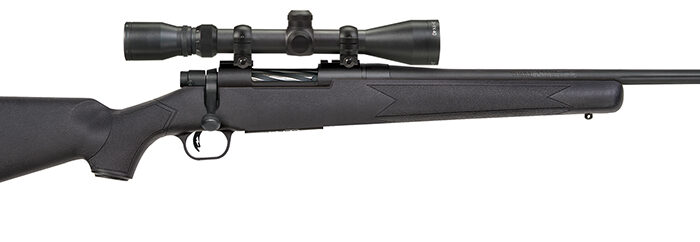Mossberg 27867 Patriot Super Bantam 308 Win Caliber with 5+1 Capacity, 20" Fluted Barrel, Matte Blued Metal Finish & Black Synthetic Stock Right Hand (Youth) Includes 3-9x40mm Scope