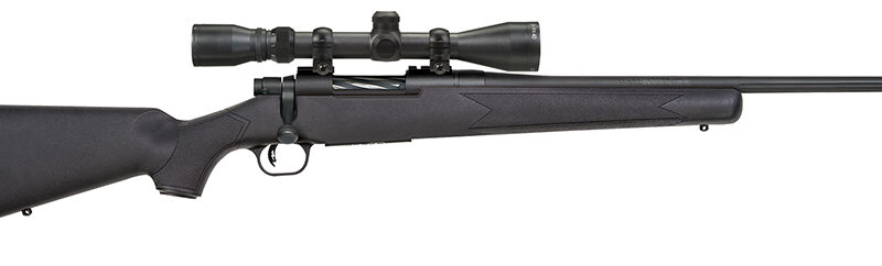 Mossberg 27867 Patriot Super Bantam 308 Win Caliber with 5+1 Capacity, 20" Fluted Barrel, Matte Blued Metal Finish & Black Synthetic Stock Right Hand (Youth) Includes 3-9x40mm Scope