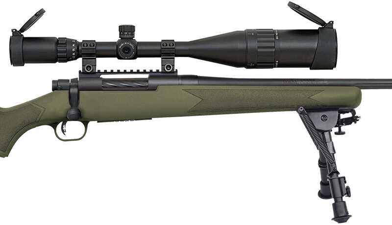 Mossberg 27924 Patriot Night Train 308 Win Caliber with 5+1 Capacity, 22" Threaded/Fluted Barrel, Matte Blued Metal Finish & OD Green Synthetic Stock Right Hand (Full Size) Includes 6-24x50mm Scope