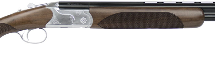 CZ-USA 06469 Redhead Premier Reduced Length 20 Gauge Compact 3" 2rd 24" Gloss Black Chrome Barrel, Silver Satin Chrome Metal Finish, Turkish Walnut Stock Includes 5 Chokes