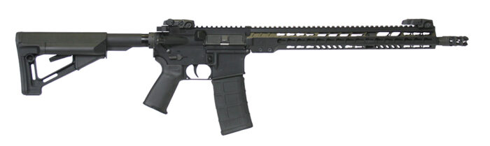 ArmaLite M15TAC16 M-15 Tactical 5.56x45mm NATO 30+1 16" Barrel, Black Hard Coat Anodized Receiver,  Adjustable Magpul STR Collapsible Stock, Magpul MBUS Front & Rear Sights, Flash Hider, Optics Ready