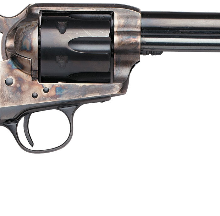 Taylors & Company 550903 1873 Cattleman SAO 357 Mag Caliber with 5.50" Blued Finish Barrel, 6rd Capacity Blued Finish Cylinder, Color Case Hardened Finish Steel Frame & Walnut Grip