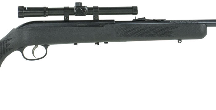 Savage Arms 40061 64 FLXP Full Size 22 LR 10+1 21" Matte Black Sporter Barrel, Matte Black Grooved Carbon Steel Receiver, Matte Black Fixed Synthetic Stock, 4x15mm Scope, Left Hand