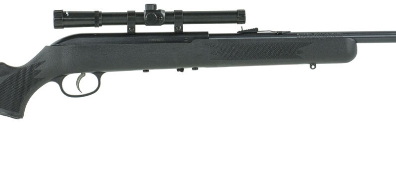 Savage Arms 40061 64 FLXP Full Size 22 LR 10+1 21" Matte Black Sporter Barrel, Matte Black Grooved Carbon Steel Receiver, Matte Black Fixed Synthetic Stock, 4x15mm Scope, Left Hand