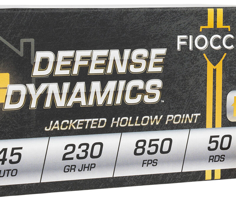 Fiocchi 45T500 Defense Dynamics  45ACP 230gr Jacketed Hollow Point 50 Per Box/10 Case