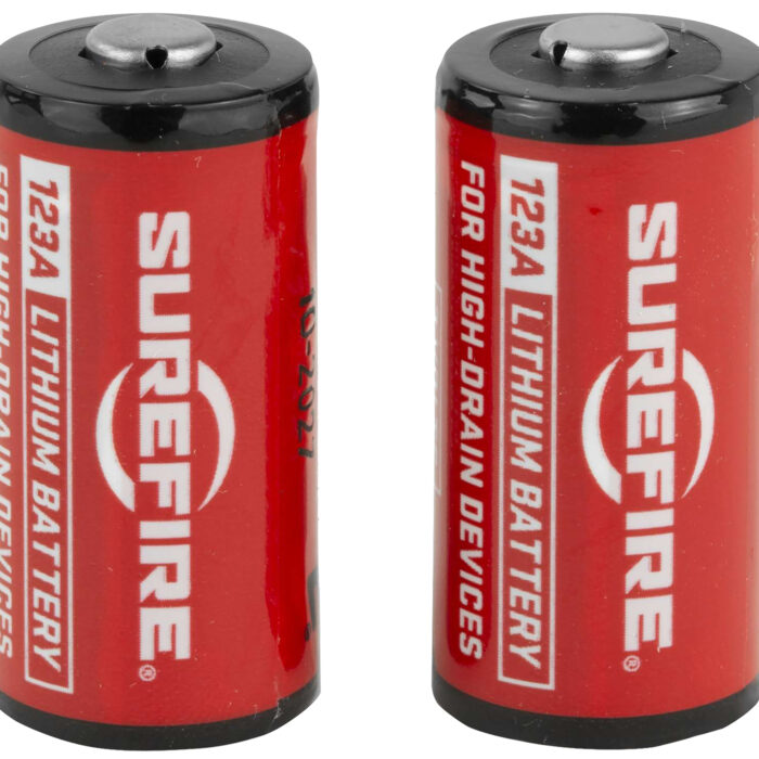 SureFire SF2CB 123A Batteries  Red/Black 3.0 Volts 1,500 mAh (2) Single Pack
