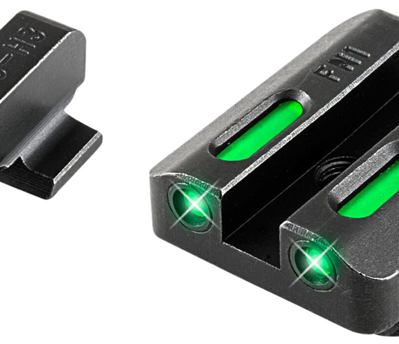 TruGlo TG13FN1A TFX  Black | Green Tritium & Fiber Optic White Outline Front Sight Green Tritium & Fiber Optic Rear Sight