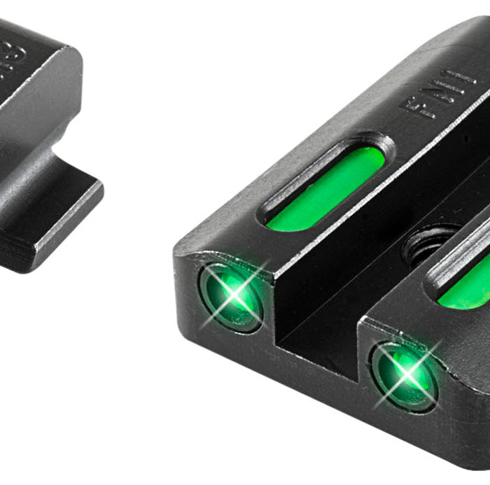 TruGlo TG13FN2A TFX  Black | Green Tritium & Fiber Optic White Outline Front Sight Green Tritium & Fiber Optic Rear Sight