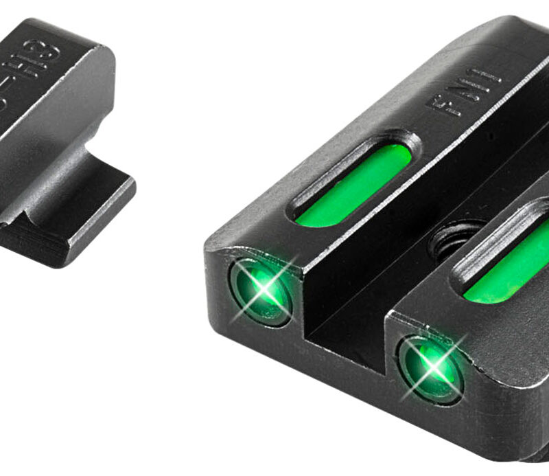 TruGlo TG13FN2A TFX  Black | Green Tritium & Fiber Optic White Outline Front Sight Green Tritium & Fiber Optic Rear Sight