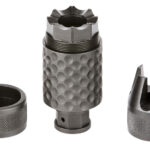 Spikes Tactical SAKB0100 Barking Spider2 Muzzle Brake Black Nitride 4140 Chromoly Steel with 1/2"-28 tpi Threads, 3.75" OAL & 1.40" Diameter for 5.56x45mm NATO 2 99787