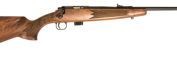 Crickett KSA20020 Model 722 Classic Youth 22 LR 7+1 20" Blued Button-Rifled Target Barrel & Steel Receiver, Fixed Front/Adjustable Rear Sights, Walnut Stock w/13.50" LOP, Rebounding Firing Pin Safety
