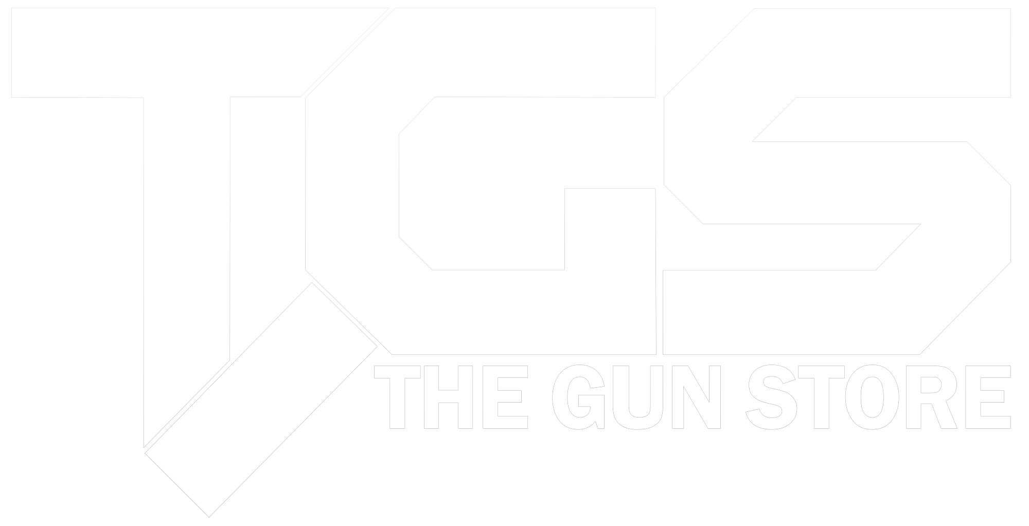 The Gun Store Logo in white